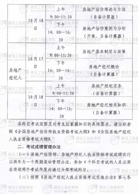 黑龍江2009年房地產估價師考試報名時間為6月10日至30日