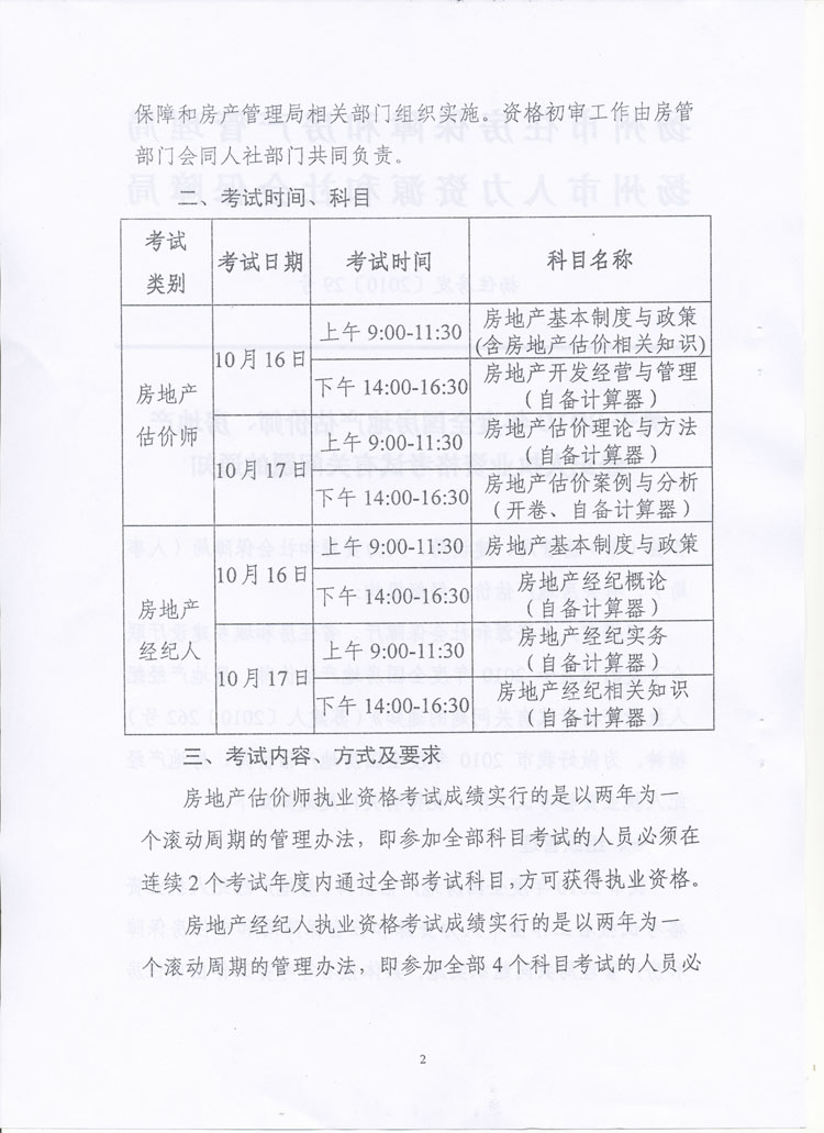 關于做好2010年度房地產(chǎn)估價師、房地產(chǎn)經(jīng)紀人執(zhí)業(yè)資格考試考務工作的通知