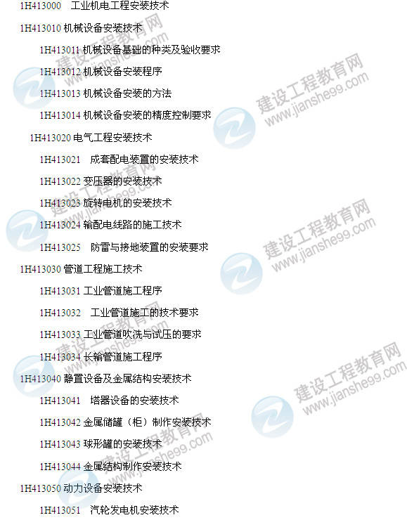 2014年一級建造師機(jī)電工程管理與實(shí)務(wù)考試大綱2