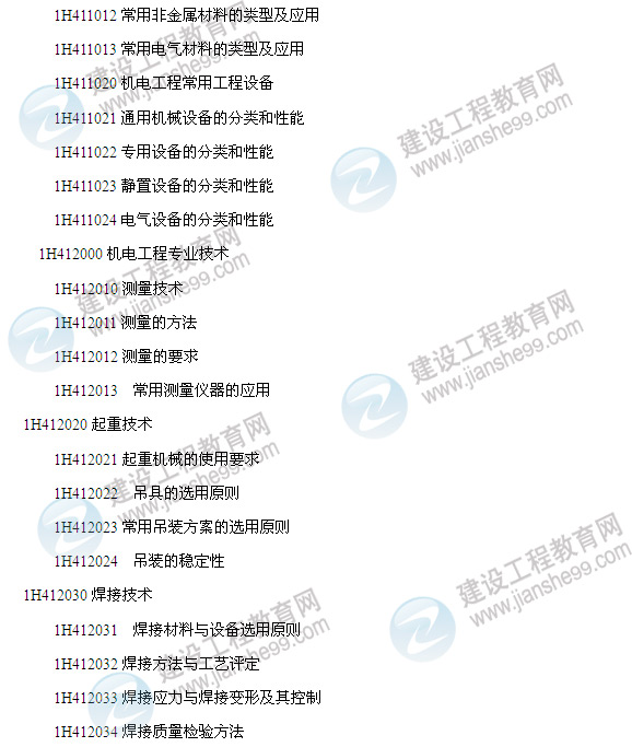 2014年一級建造師機(jī)電工程管理與實(shí)務(wù)考試大綱01