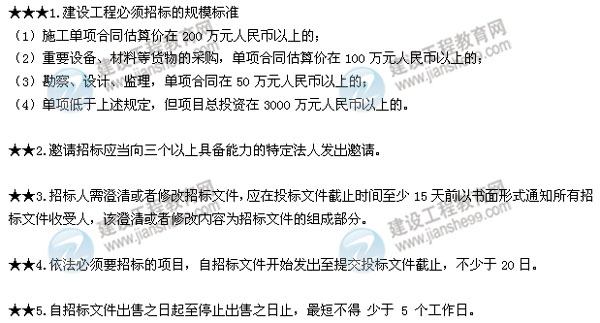 2015年二建法規(guī)數(shù)字考點總結(jié)第三章:建設(shè)工程發(fā)承包法律制度