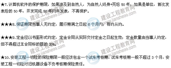 2015年二建法規(guī)數(shù)字考點(diǎn)總結(jié)第一章:建設(shè)工程基本法律知識(shí)