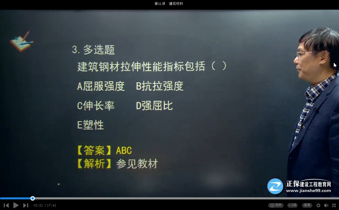 2017建筑實務試題點評張福生