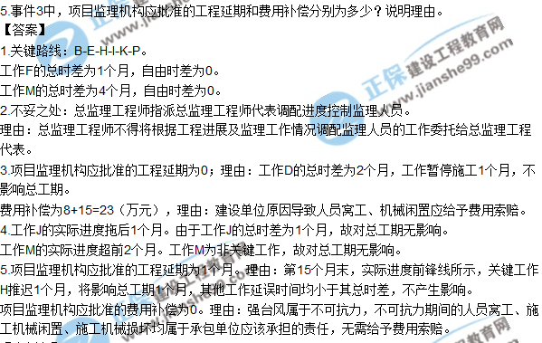 2018年監(jiān)理工程師《案例分析》試題及答案單選(案例五)