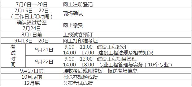 江西一建考試計劃 江西一建考試計劃