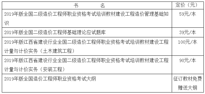 2019年版江西省建設(shè)行業(yè)全國二級造價工程師職業(yè)資格考試培訓教材 2019年版江西省建設(shè)行業(yè)全國二級造價工程師職業(yè)資格考試培訓教材