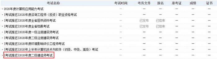 安徽省2020年二級(jí)建造師考試推遲 安徽省2020年二級(jí)建造師考試推遲
