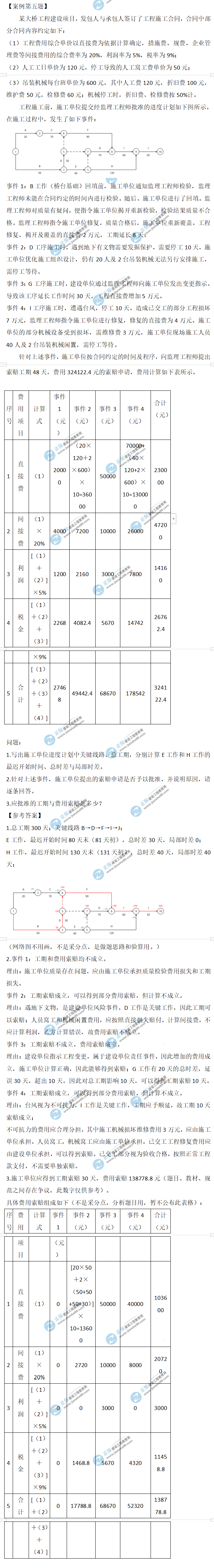 監(jiān)理案例分析試題第五題 監(jiān)理案例分析試題第五題