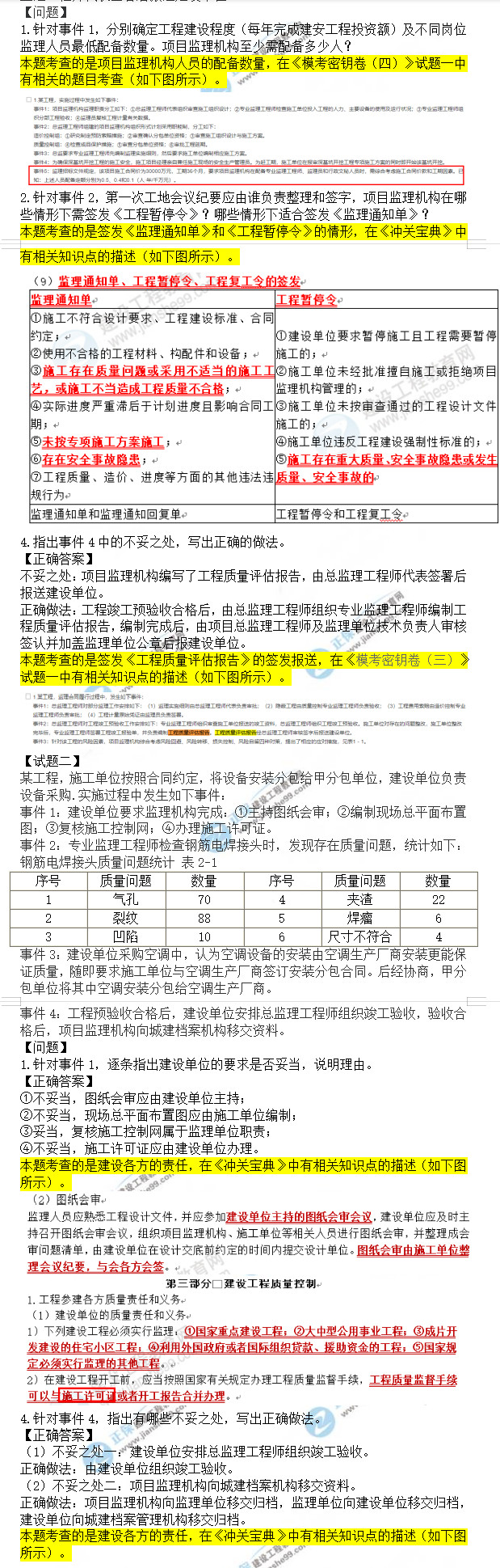 監(jiān)理工程師土建案例考后點評 監(jiān)理工程師土建案例考后點評