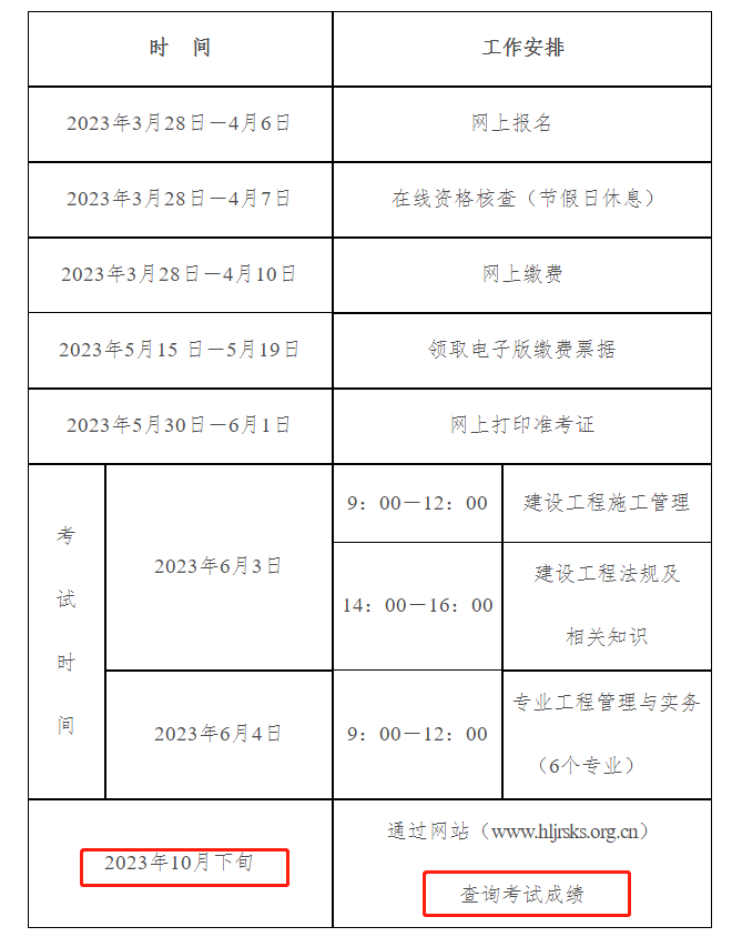 黑龍江2023年二建成績查詢時間 黑龍江2023年二建成績查詢時間