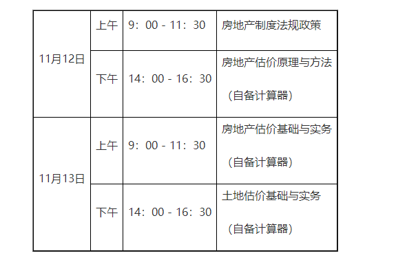 房估2022年考試時間 房估2022年考試時間