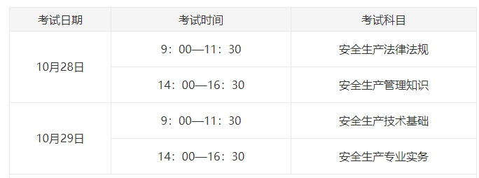 安全工程師考試時間 安全工程師考試時間