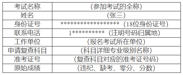復(fù)查表 復(fù)查表